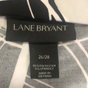 A-line skirt black and white print